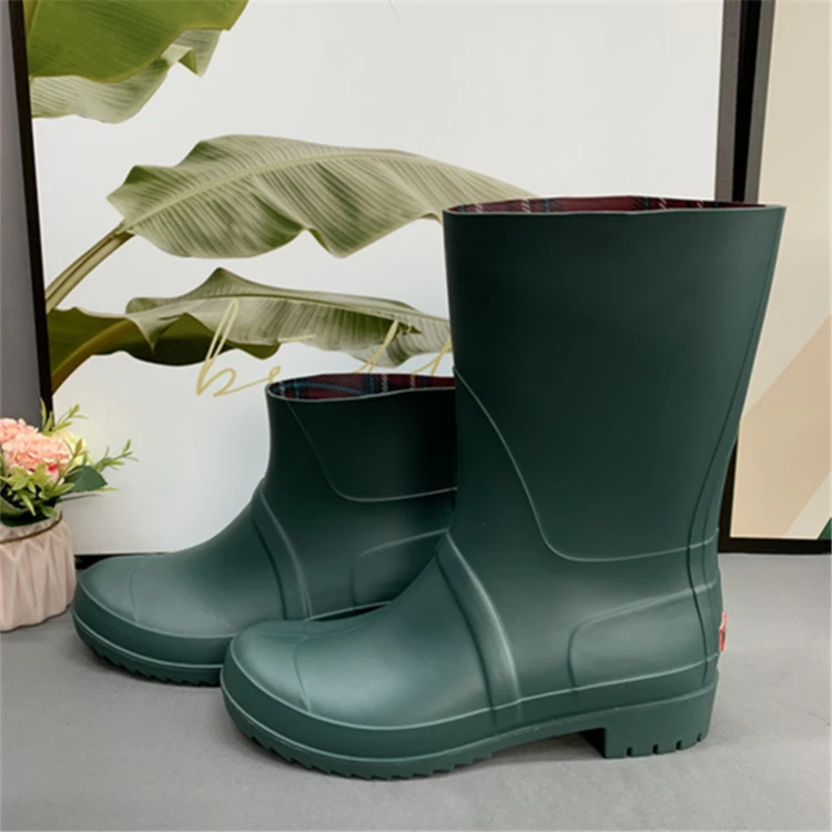 低筒雨鞋宽松中帮雨靴上脚柔软舒适防滑耐磨工作套鞋出口防水四季
