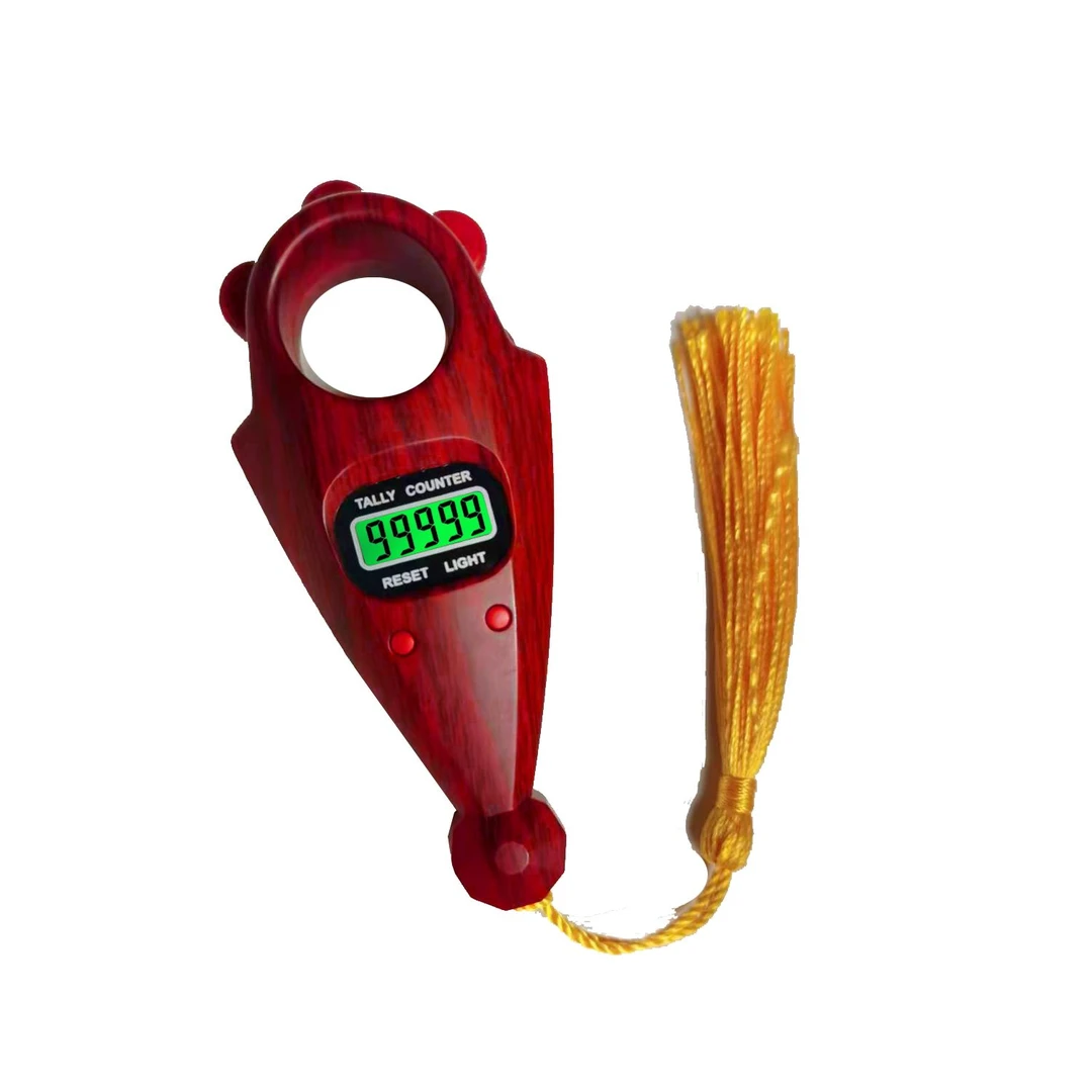 双向拔动计数左手右手通用LED背光拔珠减压计数计步器 四色可选