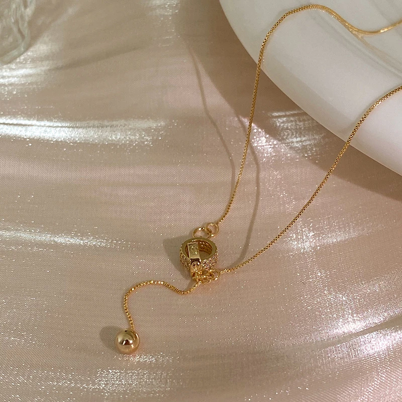 铜合金项链 新款轻奢小众锁骨项链-95