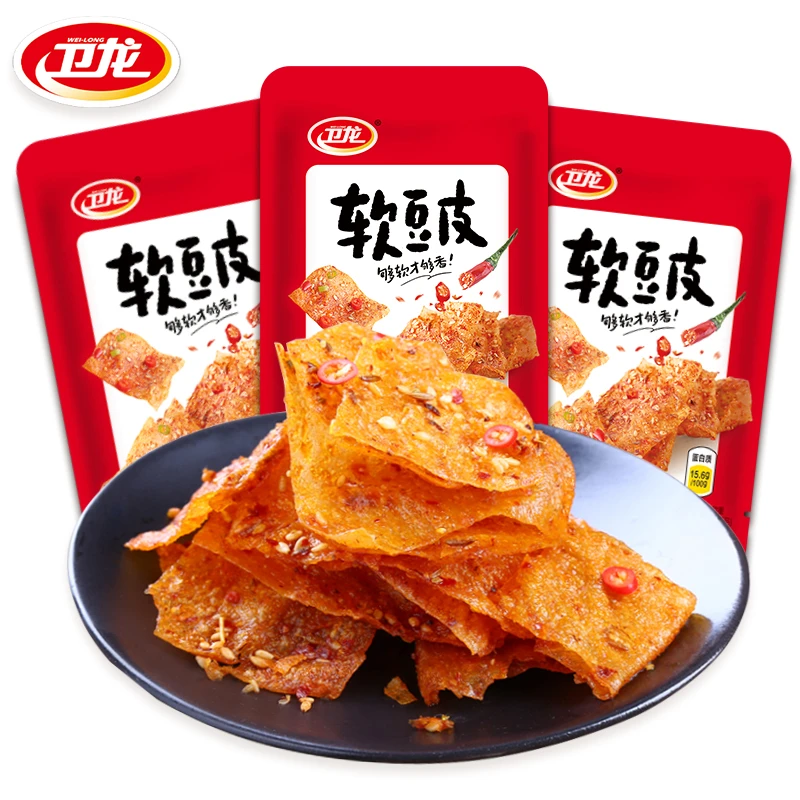 卫龙软豆皮川香麻辣味童年怀旧网红休闲豆制品解馋零食开袋即食