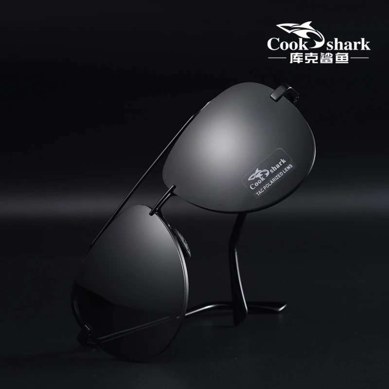 cookshark库克鲨鱼2021新款墨镜男士太阳镜偏光驾驶开车蛤蟆眼镜