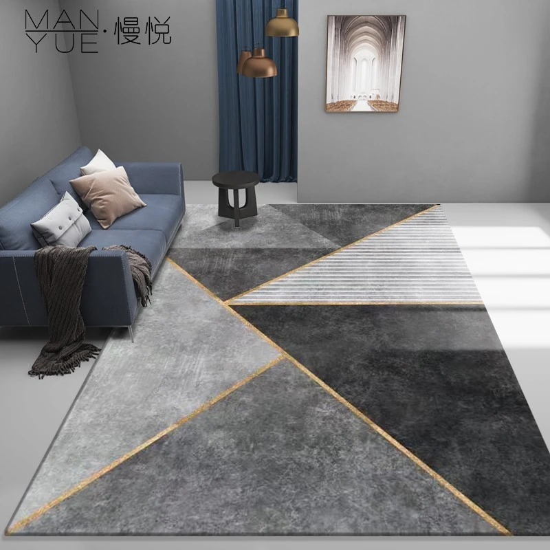 【艾伦】水晶绒轻奢简约北欧风客厅地毯茶几办公室卧室房间地毯