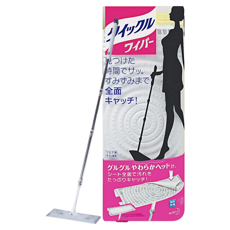 KAO/花王日本进口平板拖把 除尘平底懒人轻便家用清洁纸巾免手洗