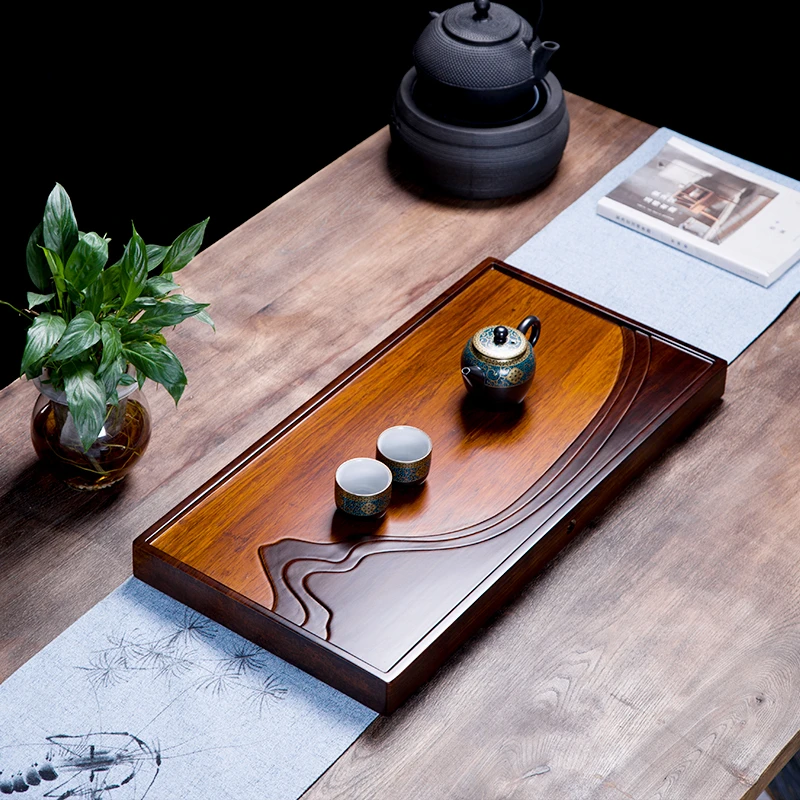 仁坤实木茶海大号整块重竹电木茶盘套装家用功夫茶具简易客厅茶桌