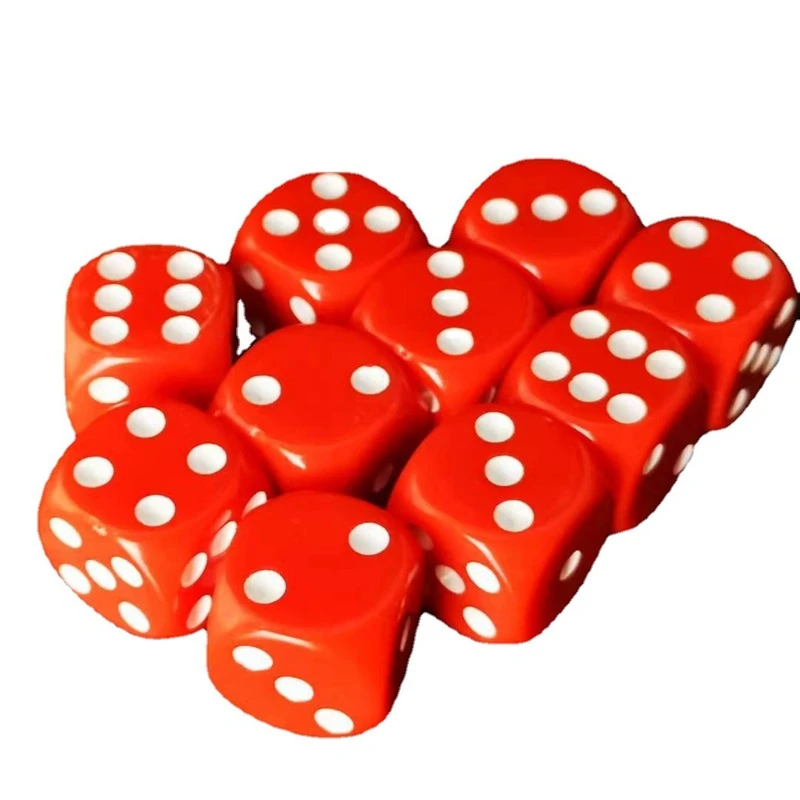 中秋博饼节骰子闽南风俗18号红色子圆角状元红筛子白点骰子玩教具