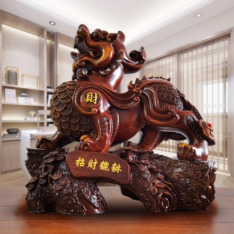貔貅办公室店铺收银台家居饰品皮休公司开业送礼工艺品摆件高档男