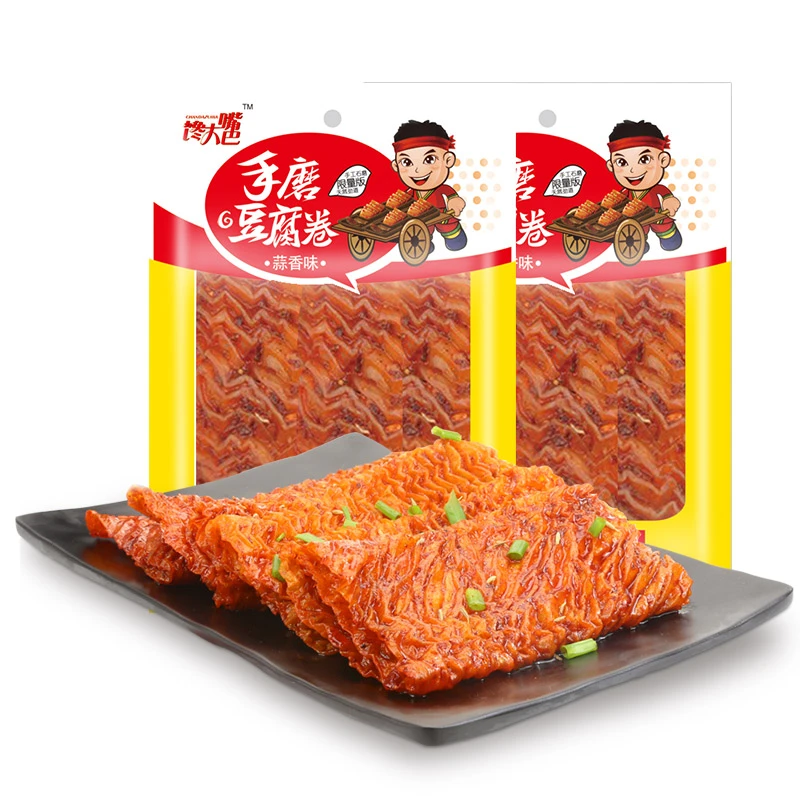 馋大嘴巴手磨豆腐卷26g麻辣豆腐干辣小条休闲食品豆制品湖南特产