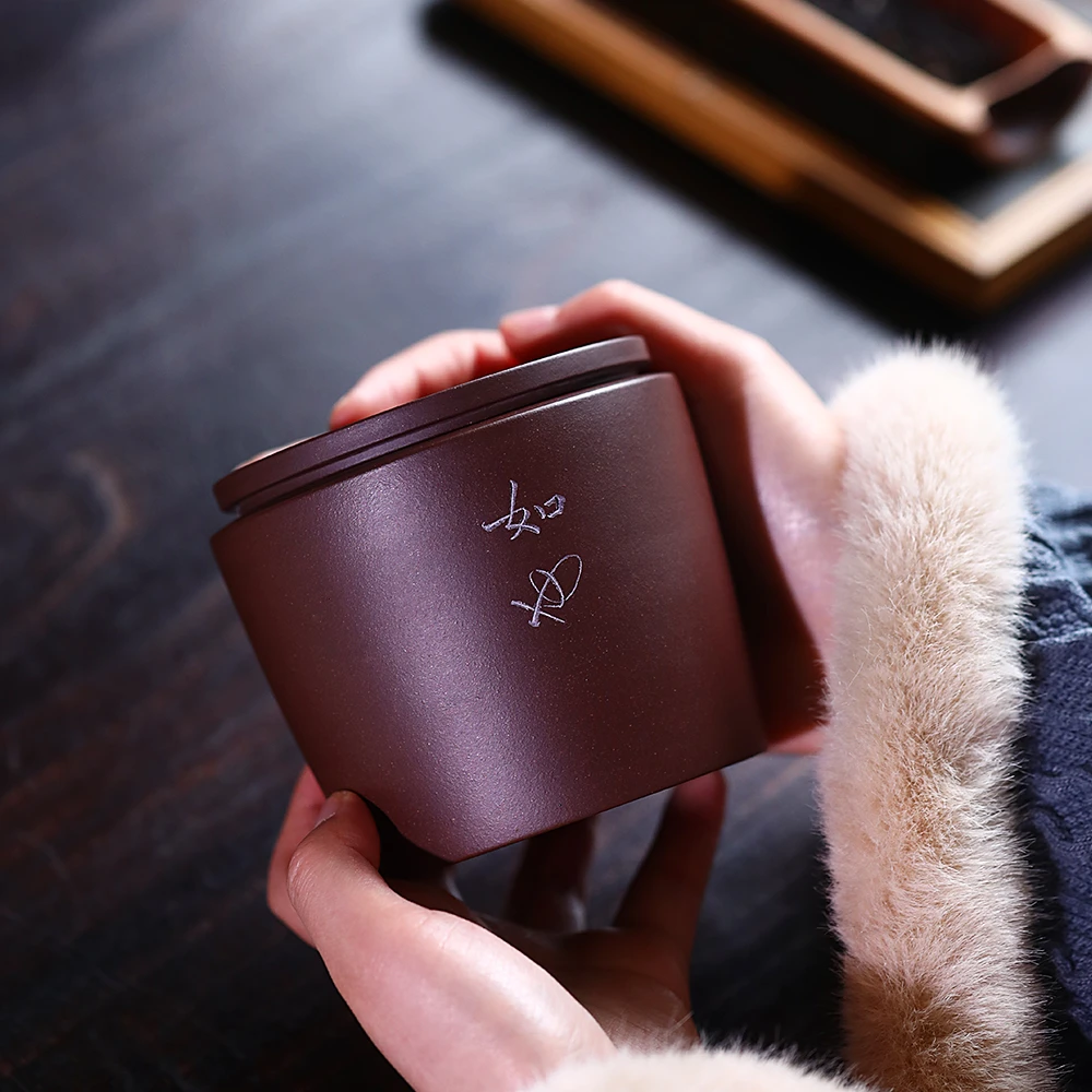 颐壶春精品茶叶罐密封罐大小号茶罐紫砂茶叶罐茶叶存储罐家用茶盒