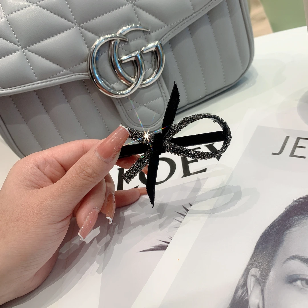 Bu'ling不灵闪闪一字夹气质鸭嘴夹小香风复古发夹