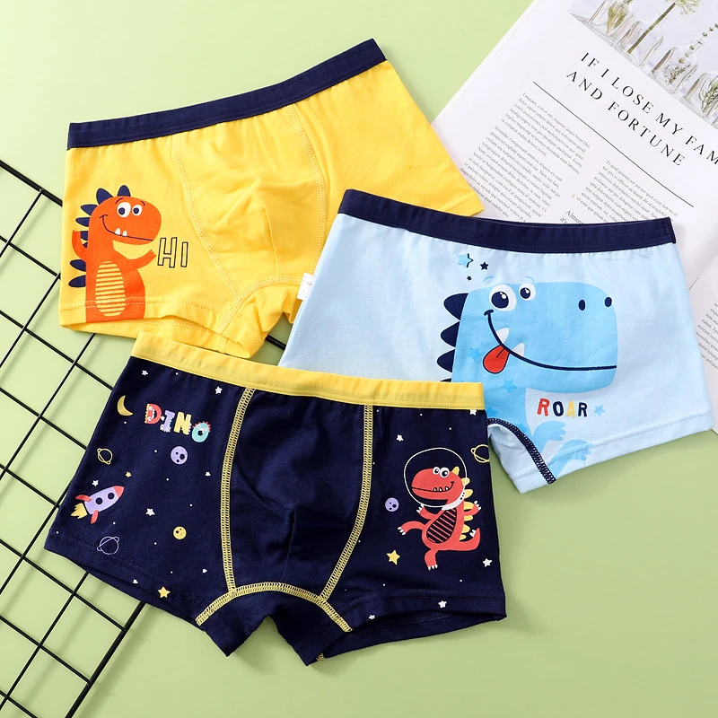 【宠粉专享】男童女童3条装透气纯棉内裤平角四角底裤儿童个性款