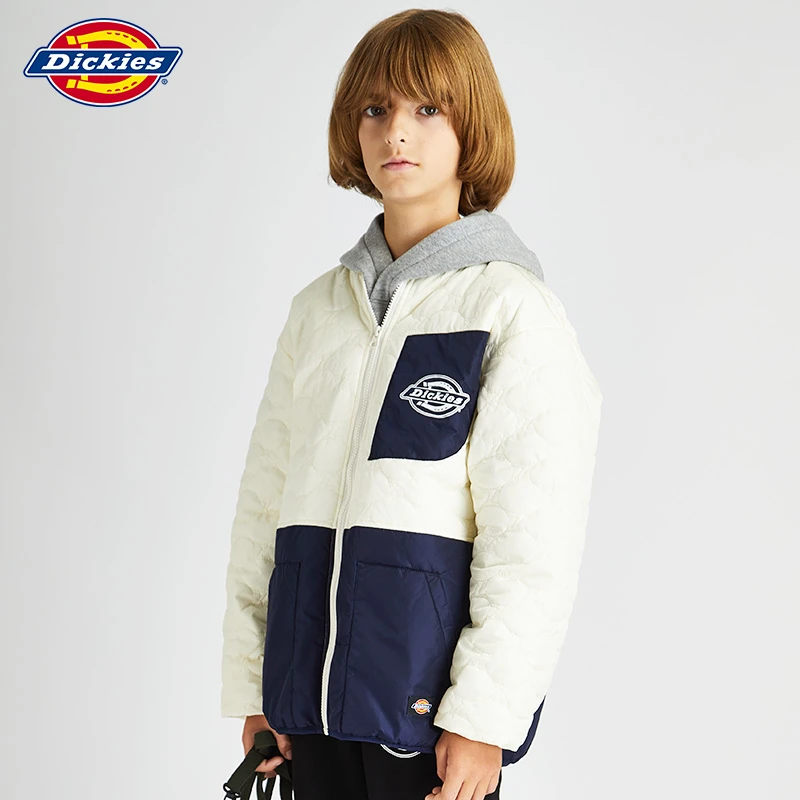 Dickies儿童宽松版休闲绗棉立领外套保暖充棉棒球服214K10LSD519