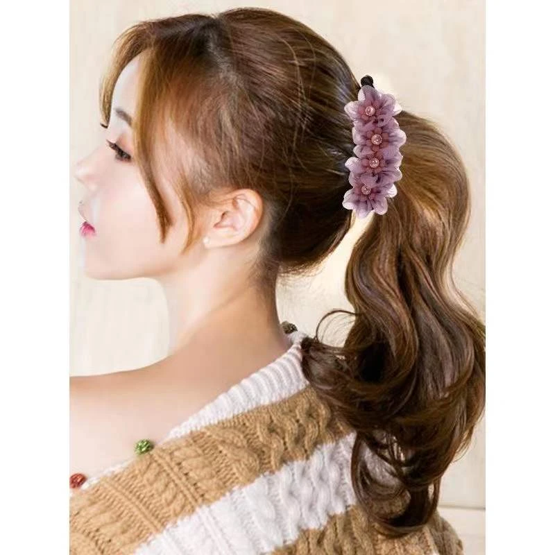 成人简约带齿防滑香蕉竖夹发卡后脑勺夹子甜美发夹气质百搭韩式