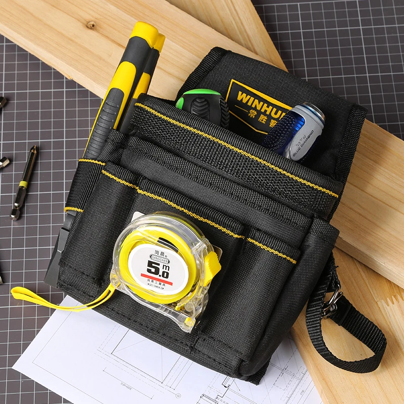 常胜客多功能维修帆布收纳包小巧便携电工专用加厚工具腰包耐用