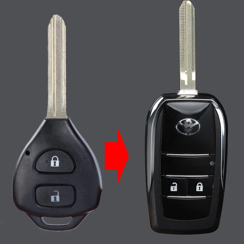适用丰田老款卡罗拉凯美瑞RAV4锐志皇冠钥匙改装折叠遥控钥匙外壳