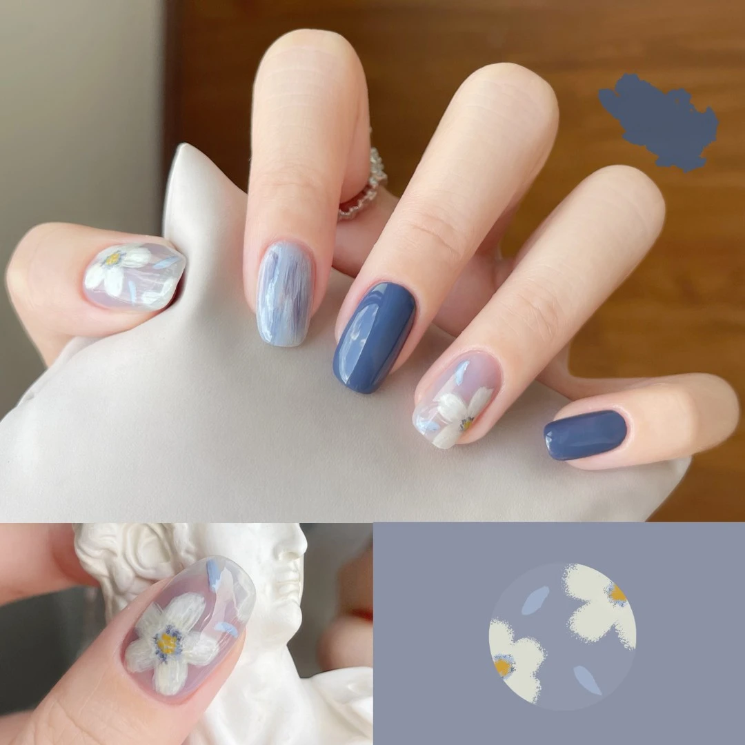 【免照灯】【雪梨】凝胶美甲贴油膜22指/套可贴2-4双手持久防水穿戴甲