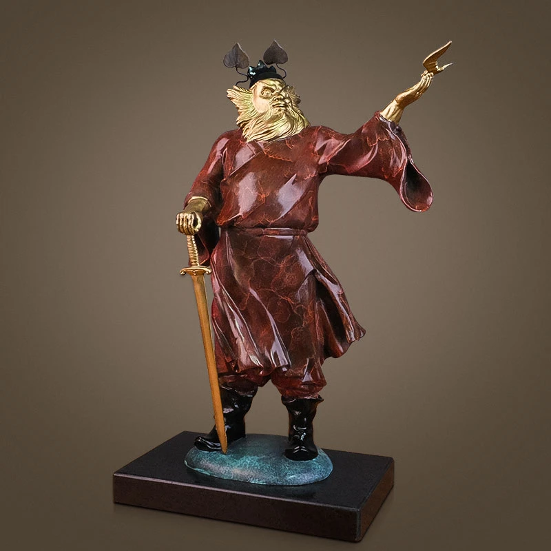 铜金岁月《天师钟馗》精品铜摆件钟馗摆件天官赐福送福乔迁新居装饰