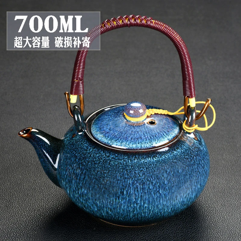 茶具茶壶陶瓷大号家用提梁壶水壶大容量泡茶壶冷水壶凉水壶复古