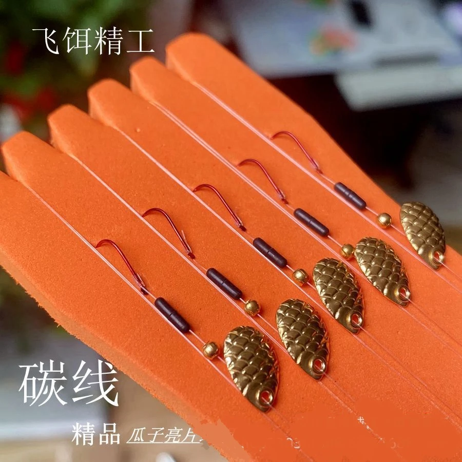 新款绑好瓜子亮片线组套装微物白条马口罗非翘嘴助投器路亚饵