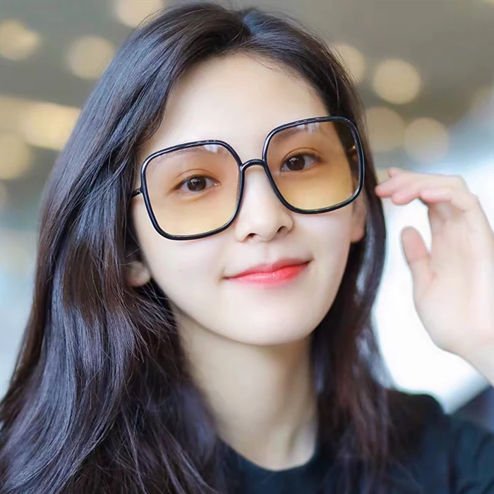 明星同款大框时尚防紫外线太阳镜女网红街拍圆脸显瘦彩色墨镜百搭