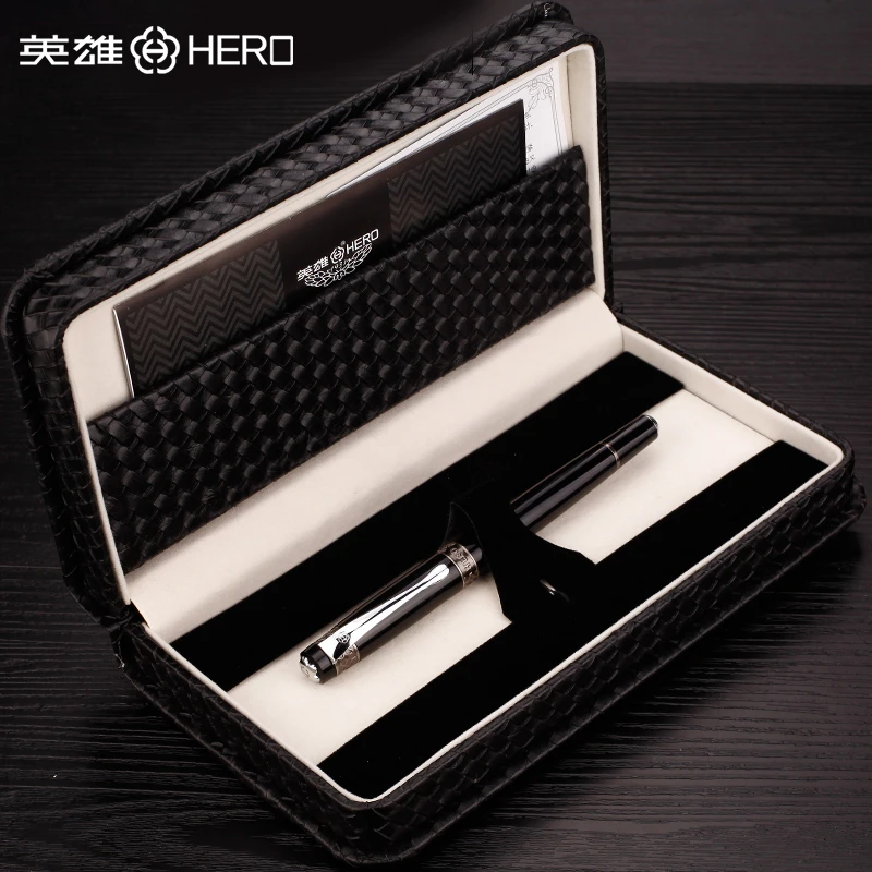 HERO/英雄钢笔新帝王100-12K高级明尖金笔高档精致礼练字顺滑耐用