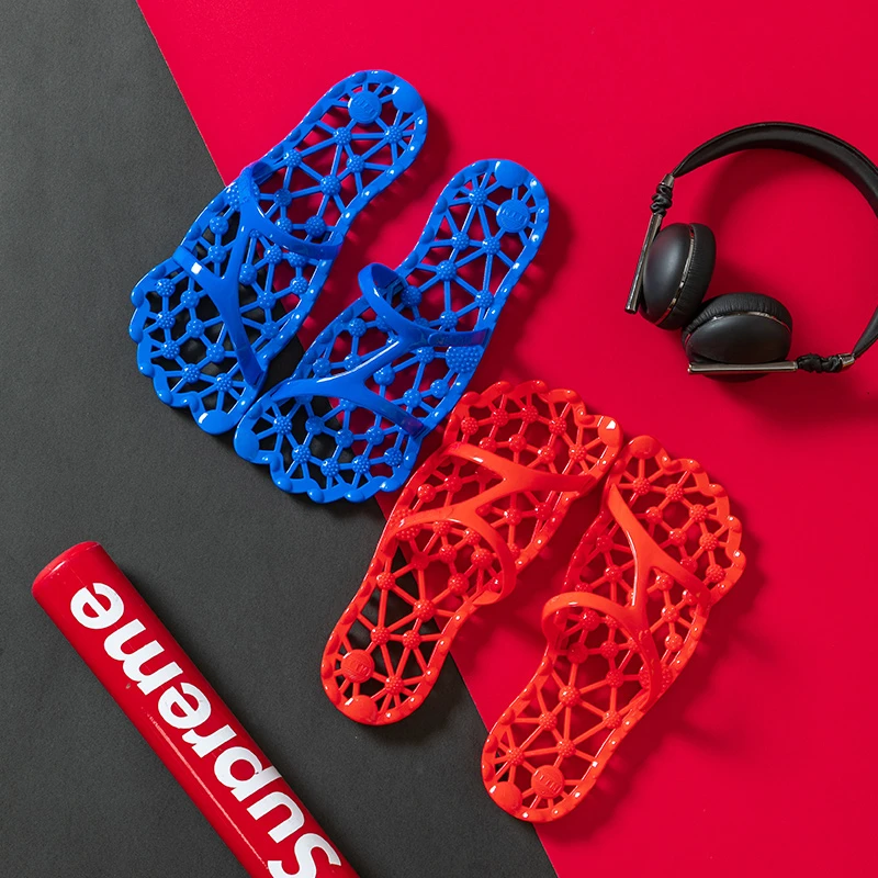 镂空浴室拖鞋女夏季居家用防滑防臭洗澡速干脚底按摩养生凉拖鞋男