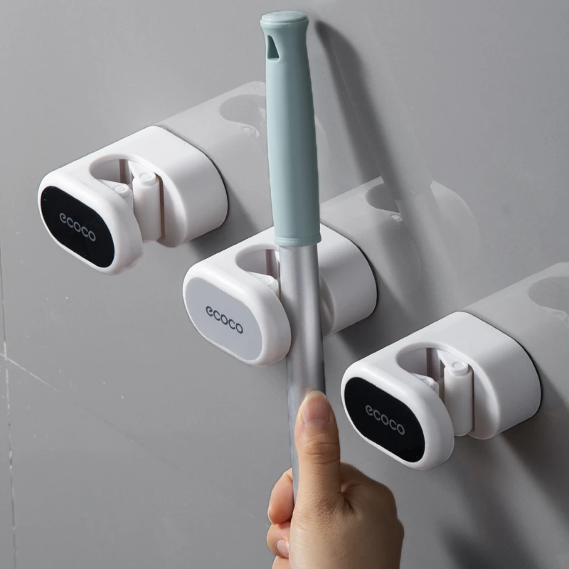 家用免打孔拖把夹强力卫生间拖把挂钩架固定卡扣神器卫生间拖布架