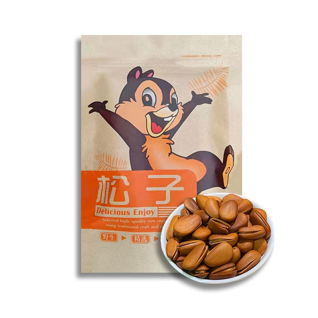 cuixiaoben/脆筱笨黑龙江红松子油炸开口松子净重500g包邮大颗粒