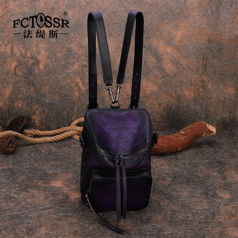 法缇斯---女士新款复古大容量双肩包男士休闲潮流个性背包-66252