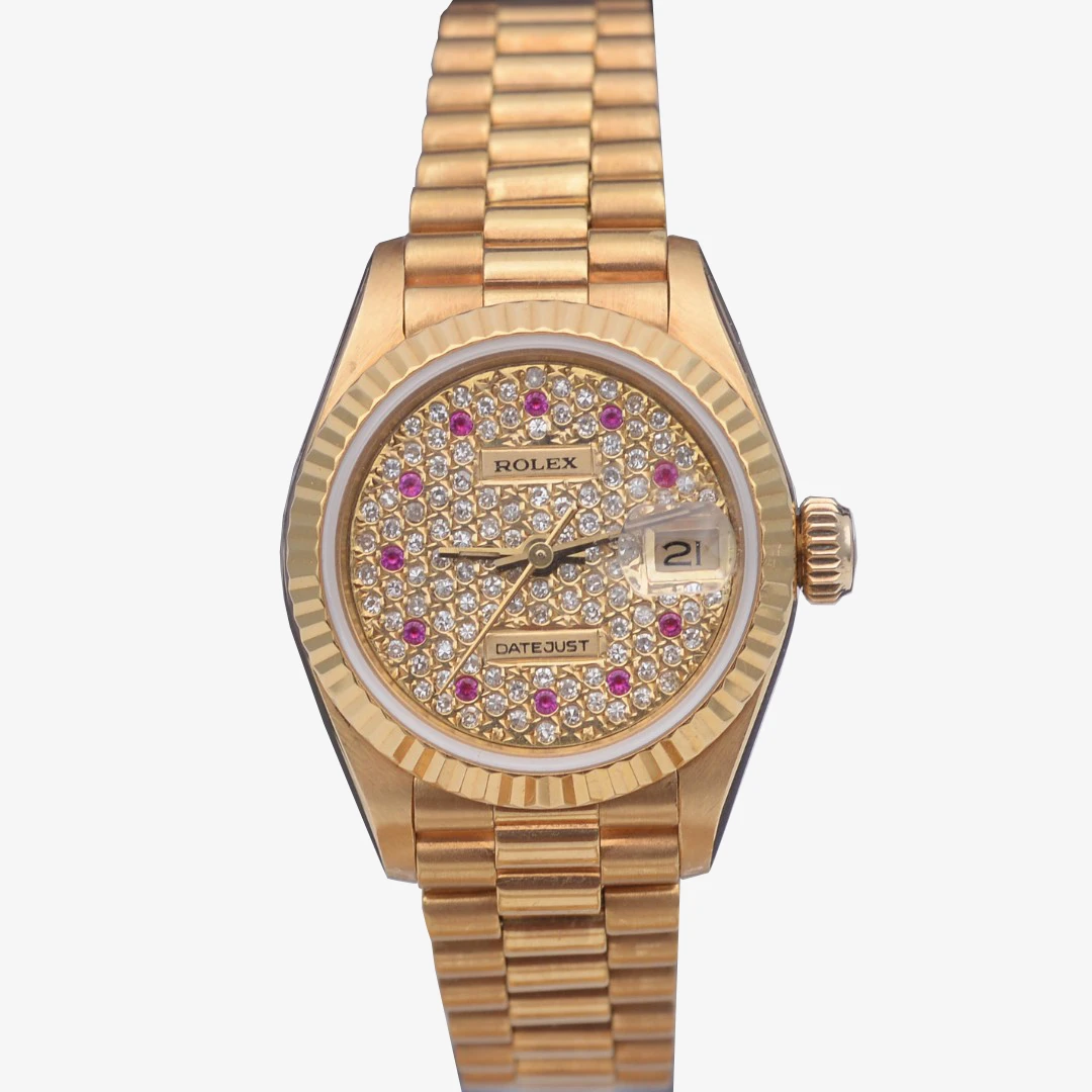 99新 Rolex/劳力士 泽泰/日志69178/26mm/18K黄金/自动机械手表女