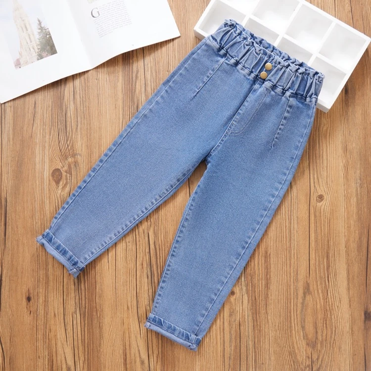 女童春款牛仔裤2025新款洋气女宝宝外穿小清新春秋季中大童弹力裤