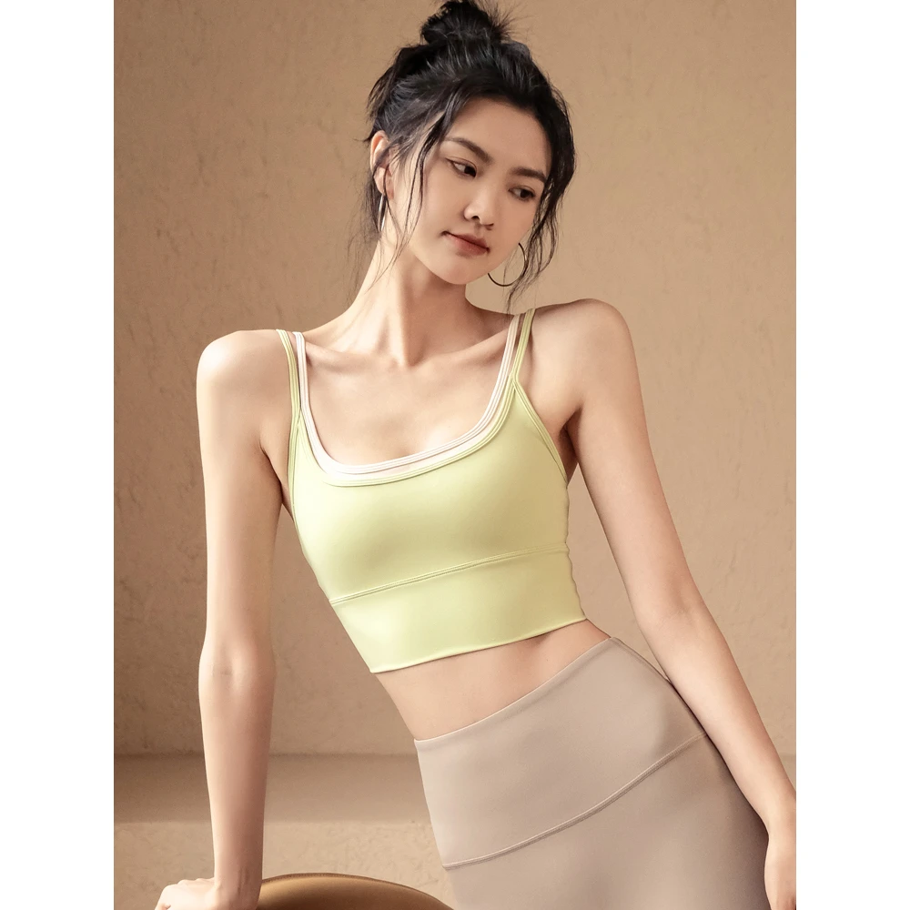 运动女防震聚拢跑步定型健身外穿透气美背瑜伽背心夏季性感弹性