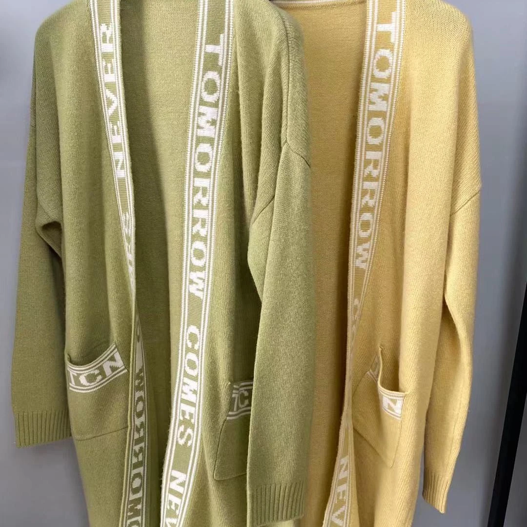 秋冬新款羊绒羊毛洋气时尚外搭宽松百搭气质长款开衫