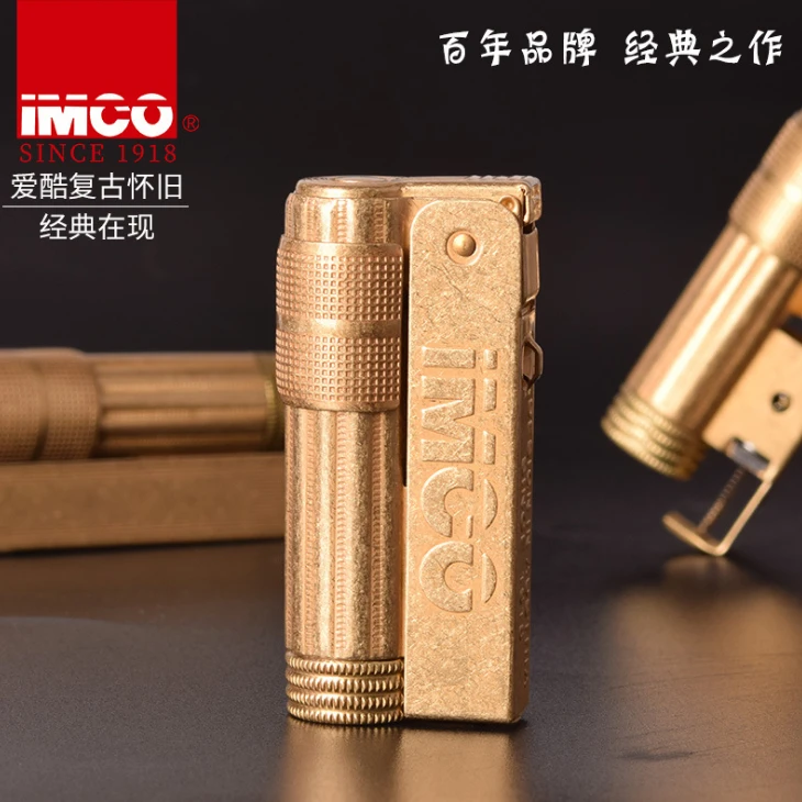 复古怀旧老式纯铜手工按压打火机