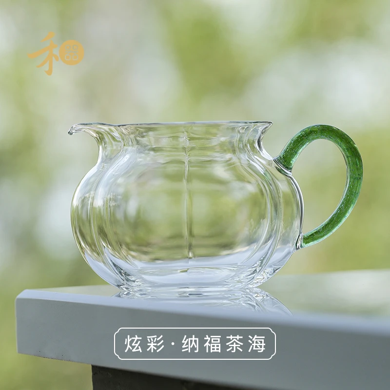 禾器炫彩·纳福茶海 高硼硅 玻璃公道杯 建议容量：280ml加厚大容量