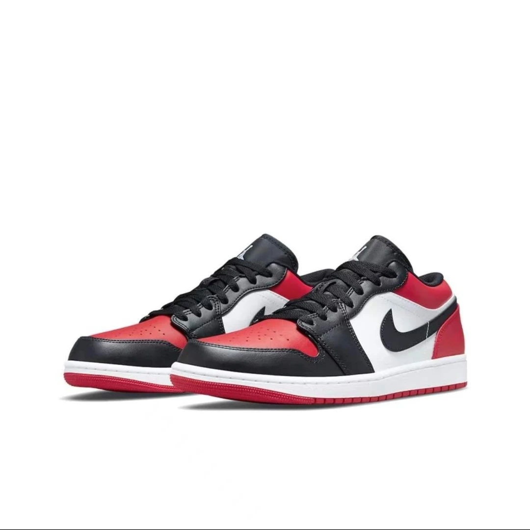 Air Jordan1 LowAJ1男款低帮百搭休闲板鞋复古黑红脚趾553558-612