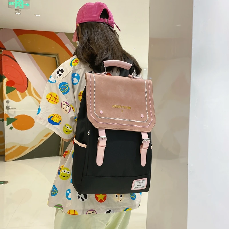 2024新款高中生书包女初中生大容量中学生时尚电脑背包女夏双肩包