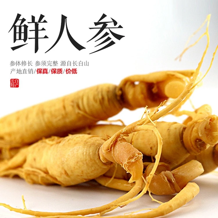保鲜长白山人参1包是50g，1份是（4包x50g）酒店食用菌食材炖泡炒