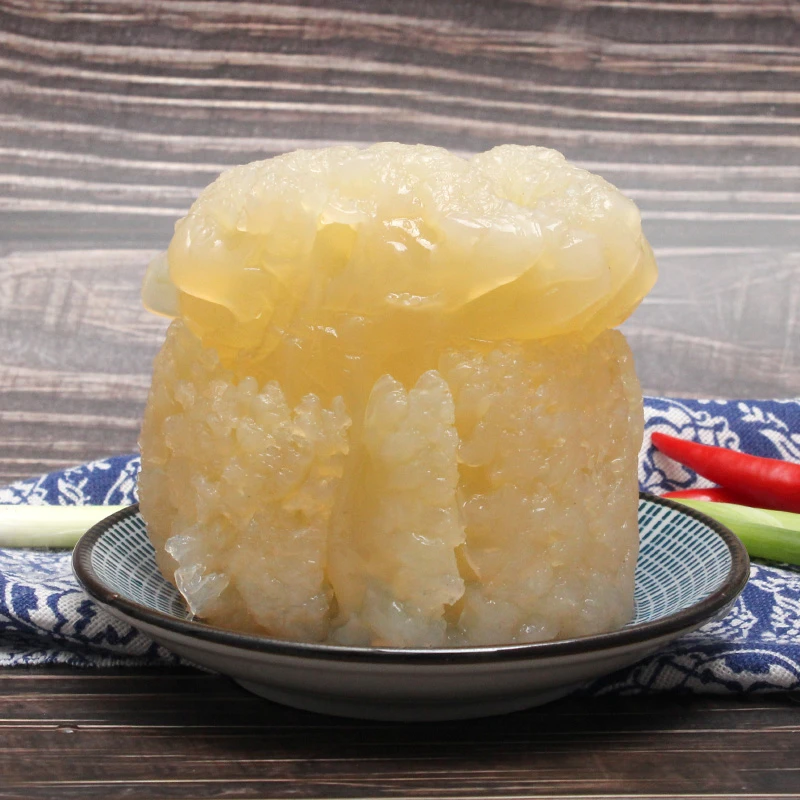 新鲜野生脆爽菊花海蜇头净重3斤/5斤桶装盐渍爆炒海蜇