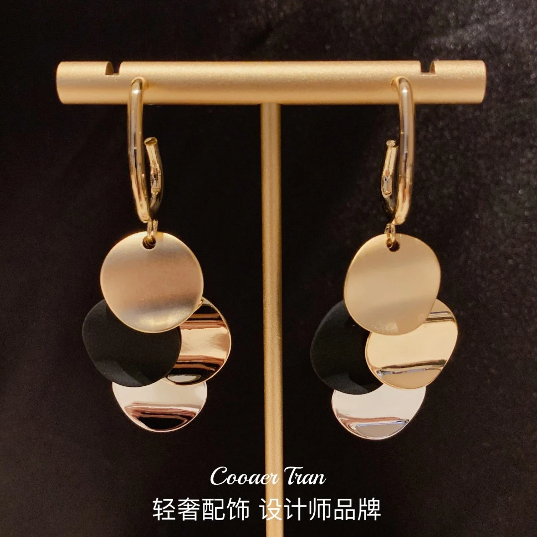 COOAER TRAN 铜合金耳饰 时尚女神款简约新款耳环女RH0411#