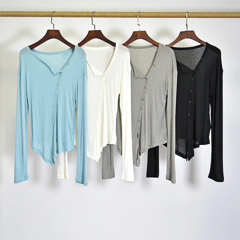舞蹈服女宽松飘逸形体短款上衣古典舞服装现代爵士舞练功演出服