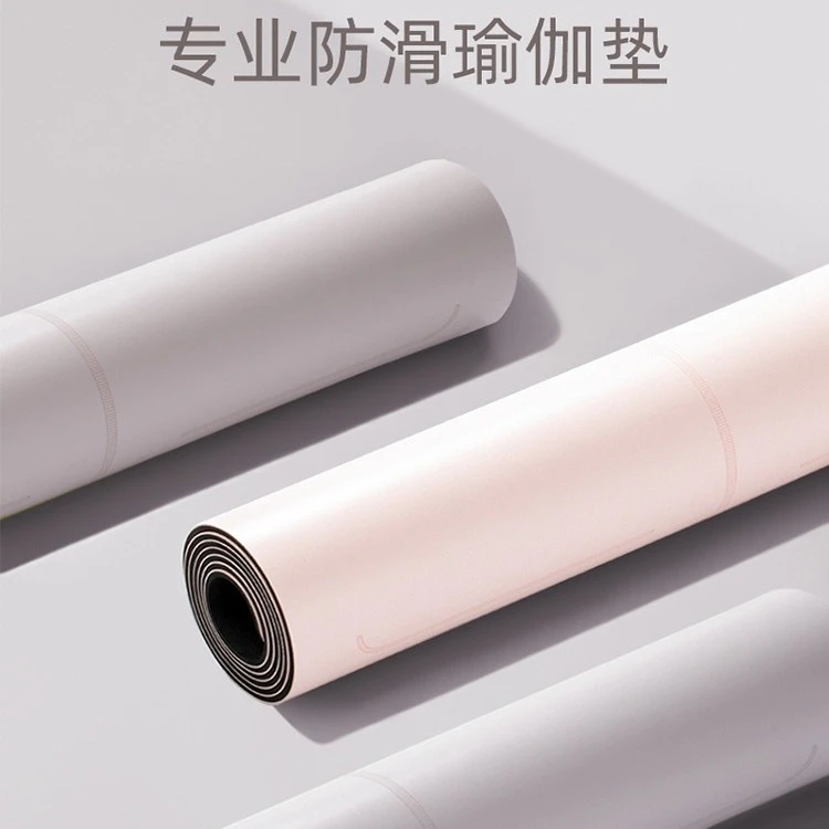 星闪运动-日月款双面防滑PU橡胶吸汗缓冲加厚瑜伽垫拜日式奶茶色
