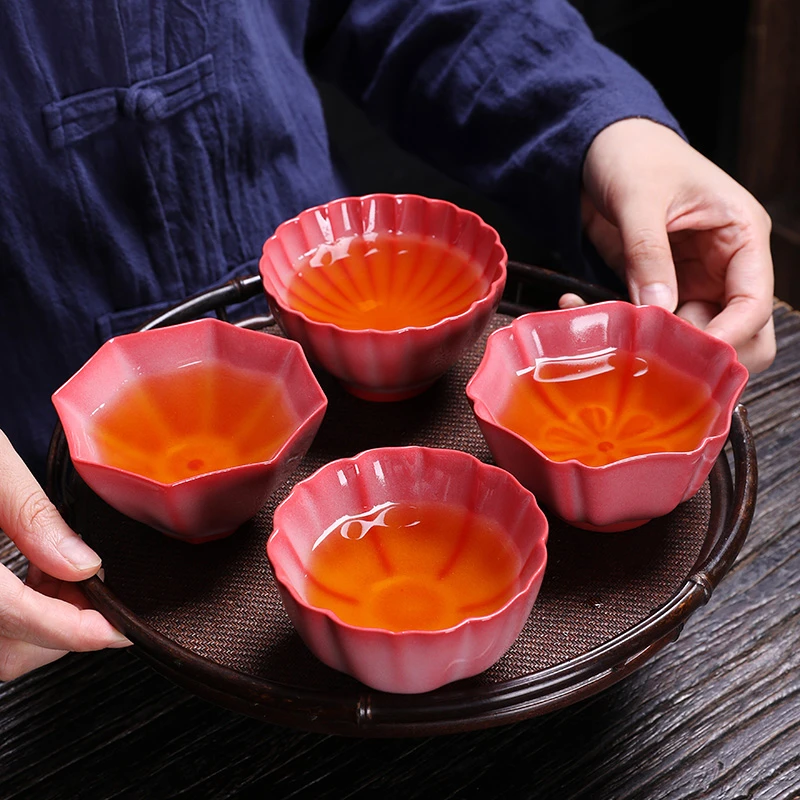 唐蕴-龙泉青瓷窑变复古功夫茶杯陶瓷泡茶主人杯功夫茶具品茗杯