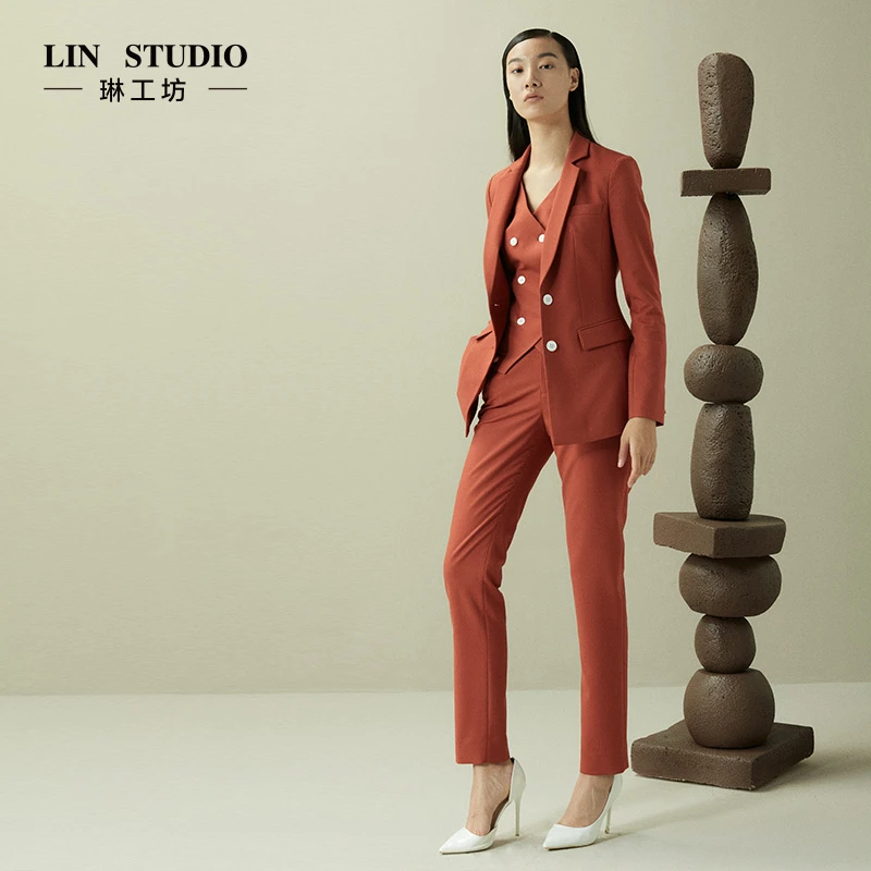 【裤子】琳工坊秋声精致裤子职业气质时尚通勤春秋纯色唐琳设计师