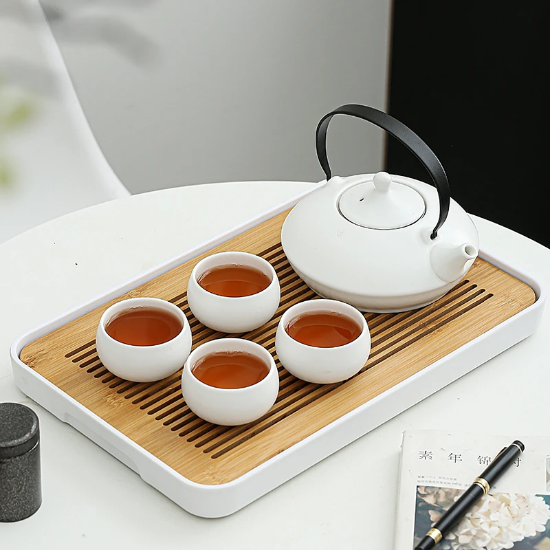 亚朵酒店茶具套装日式茶杯办公室竹制小茶盘定制整套会客功夫茶具