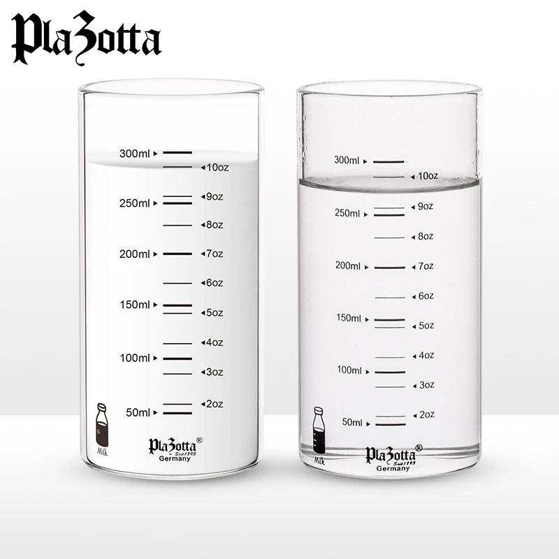 德国plazotta牛奶杯早餐杯家用儿童微波炉可加热高硼硅玻璃杯刻度