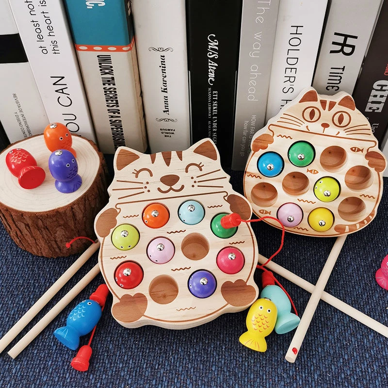 儿童钓鱼玩具开发智力游戏2-3-4岁半小男孩女孩早教益智磁性木制