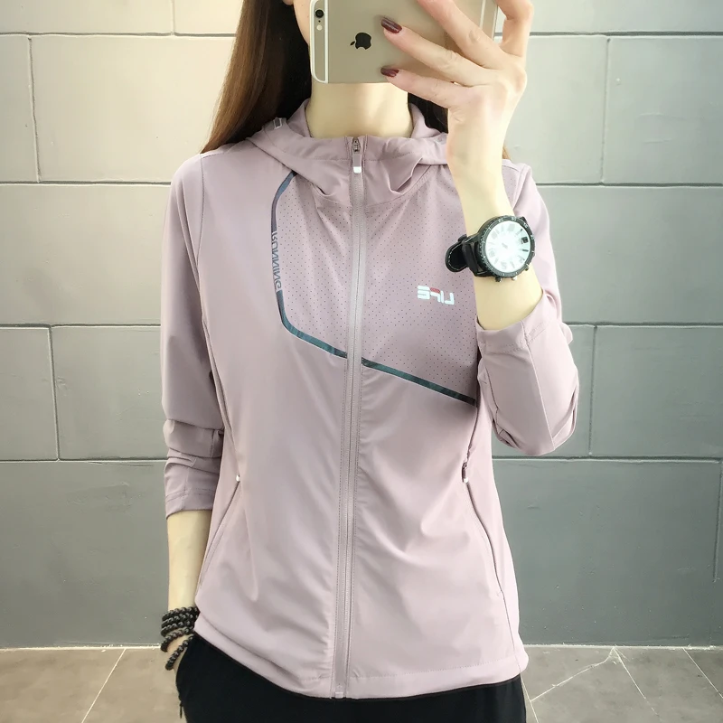 UPF50+冰丝防晒衣夏季薄款户外运动防紫外线透气速干防晒衫女308
