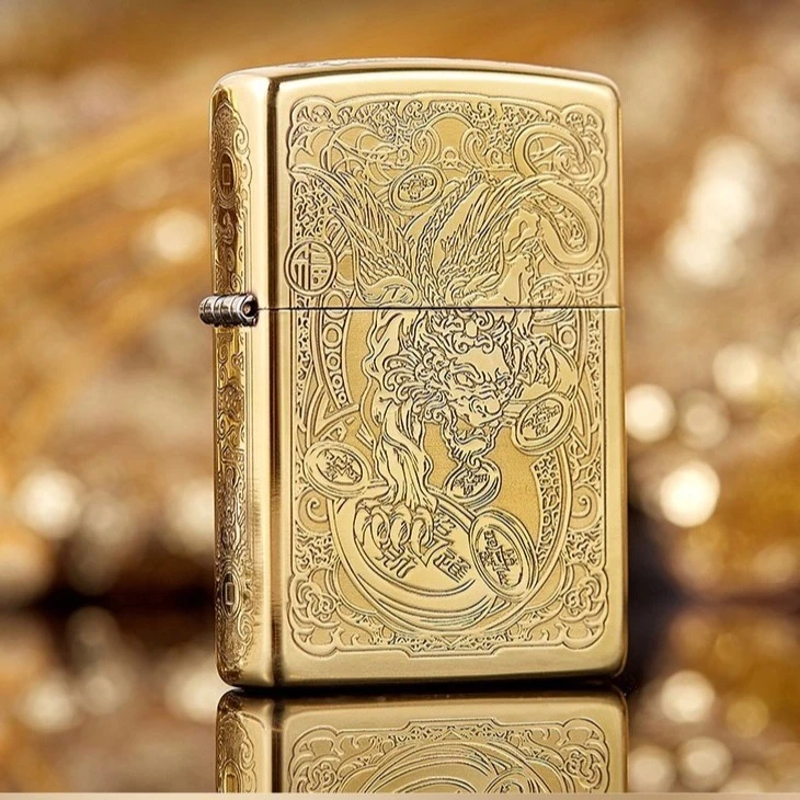 ZIPPO/之宝zippo打火机正品常规五面雕刻貔貅-黄铜 个性-DYJ1