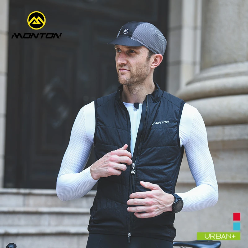 Monton脉腾新冬季骑行服防风保暖马甲男女骑行运动背心装备谷槐