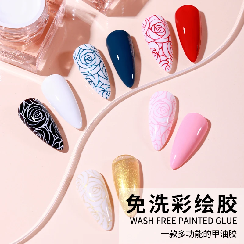 perfectcolor网红流行显白同款免洗彩绘胶 黑白可选勾边拉线胶